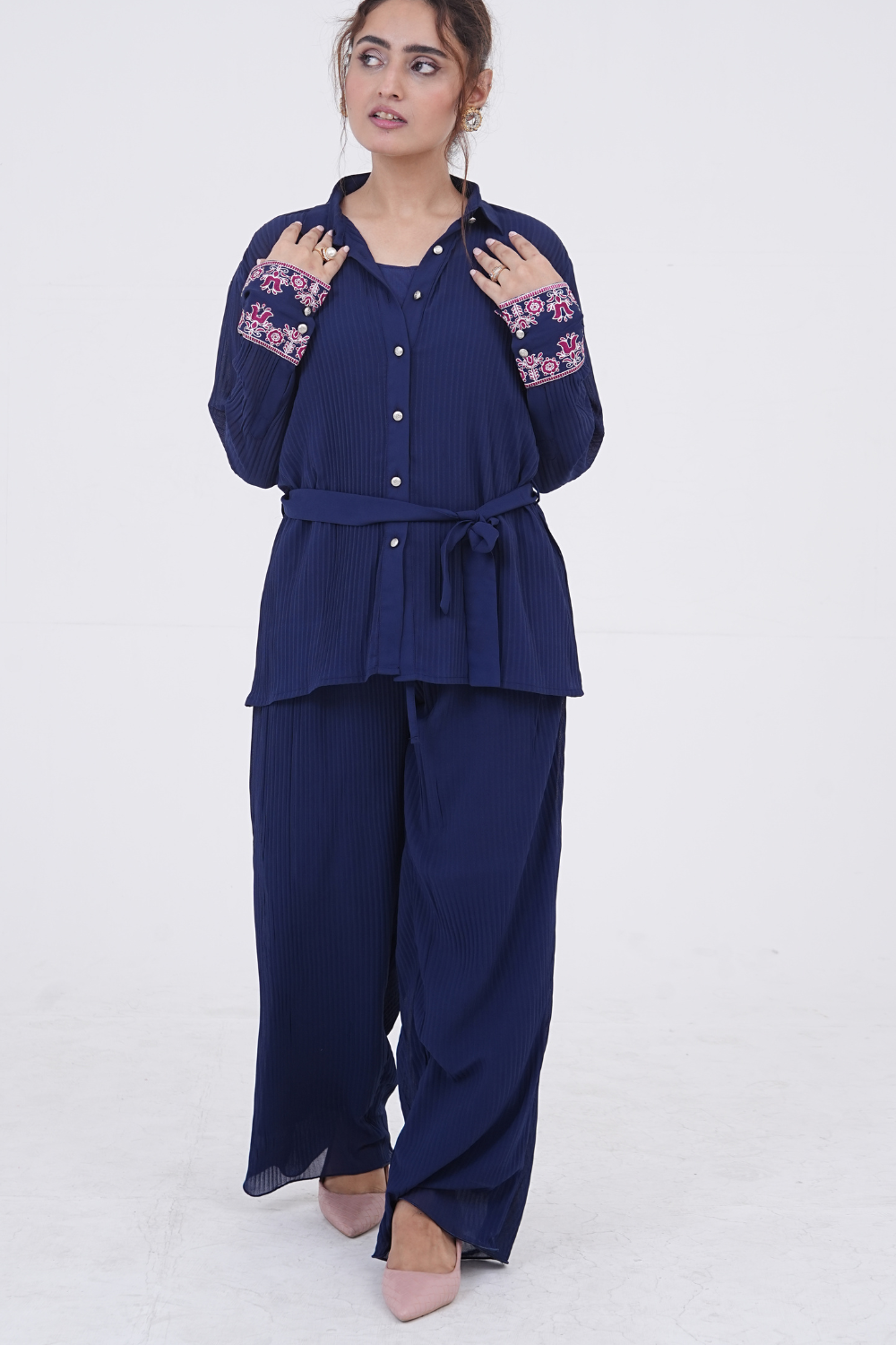 Midnight Flora crinkle Set