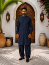 Classic Midnight Blue Wash & Wear Men’s Suit | Premium All-Season Pakistani Menswear