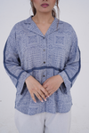 Slate Grey Chambray Textured Shirt
