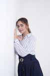 Navy Stripe & Tropical Flare Set