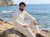 Off-White Designer Cotton Kameez Shalwar Suit