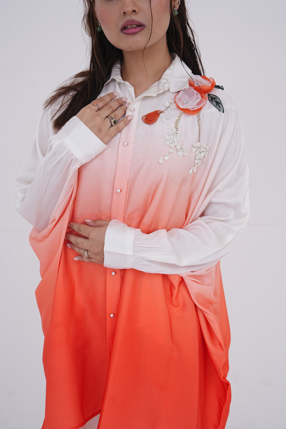 Sunset Ombre Silk Co-ord Set
