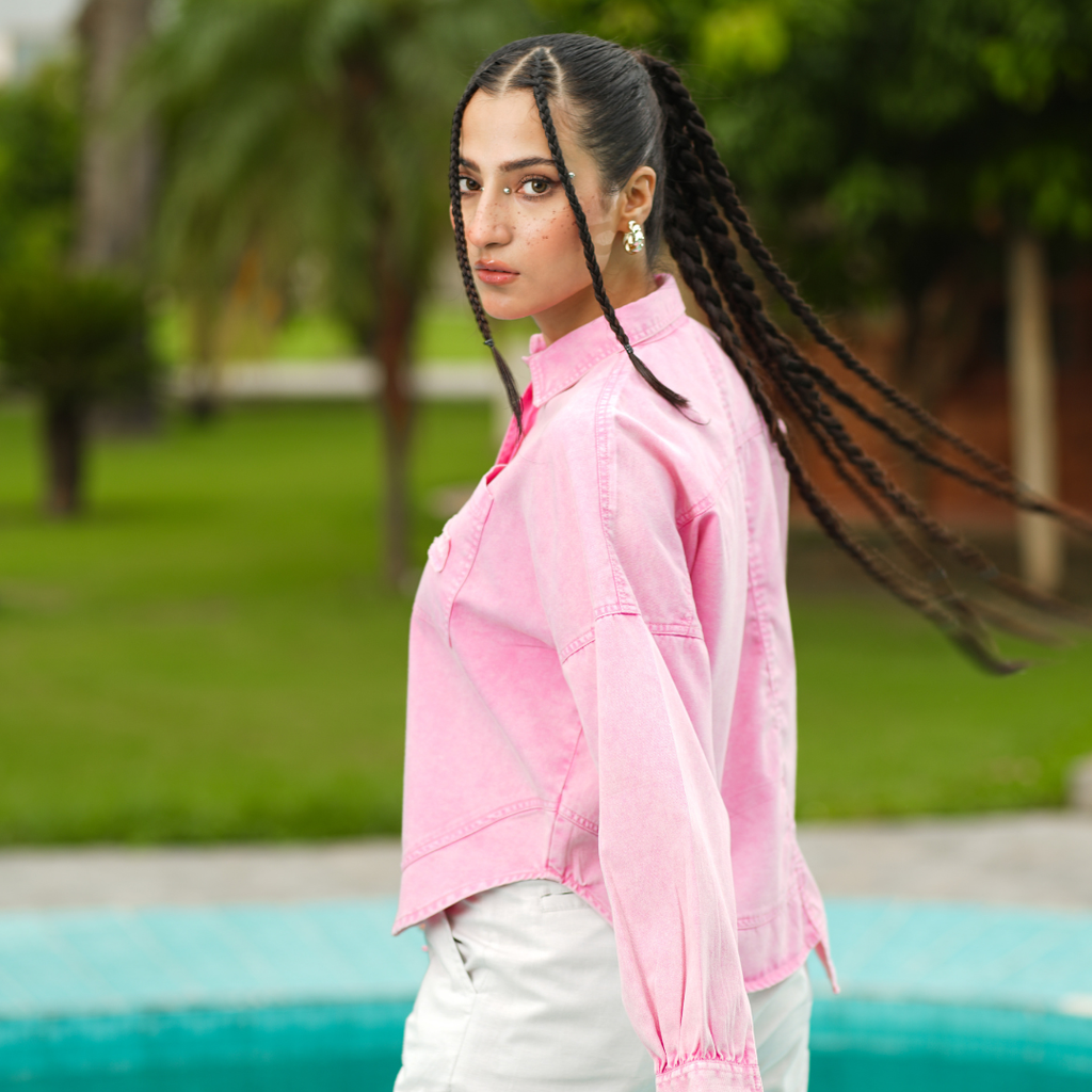 Carrot Cotton High-Low Shirt