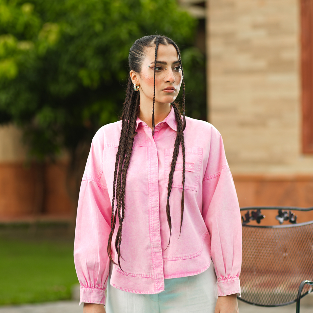 Carrot Cotton High-Low Shirt