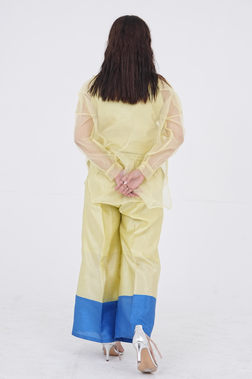 Lavida – Light Yellow & Royal Blue 3-Piece Co-Ord