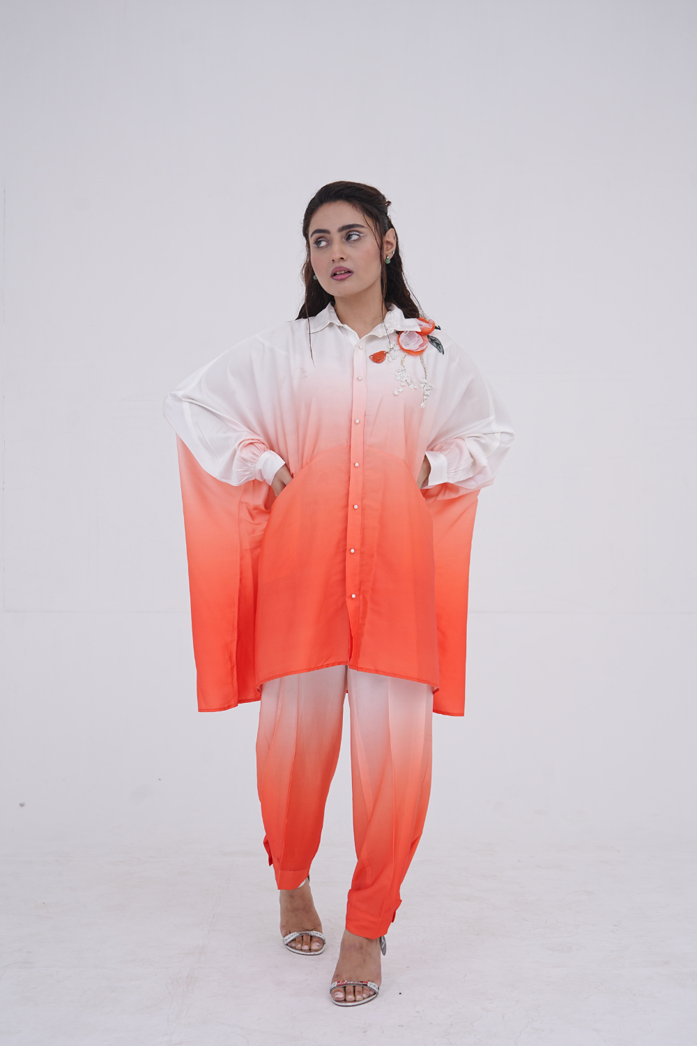 Sunset Ombre Silk Co-ord Set