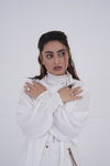 Pristine White Draped Co-ord Set