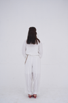 Pristine White Draped Co-ord Set