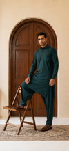 Premium Dark Teal Men's Shalwar Kameez