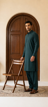 Premium Dark Teal Men's Shalwar Kameez