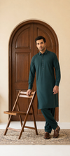 Premium Dark Teal Men's Shalwar Kameez