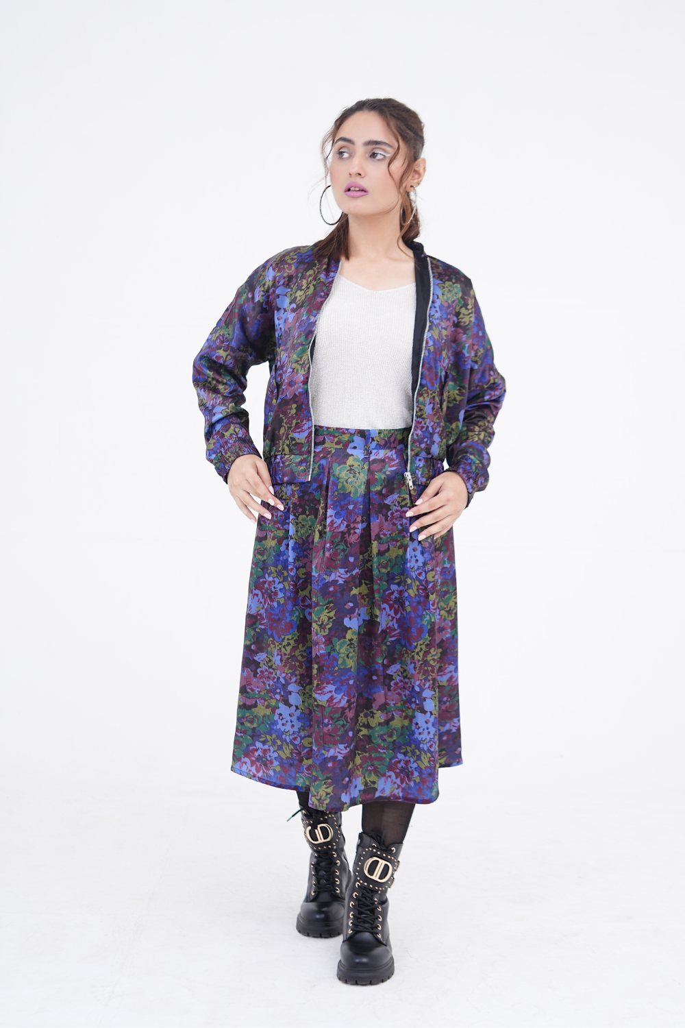 Abstract Print Shamoz Silk Set