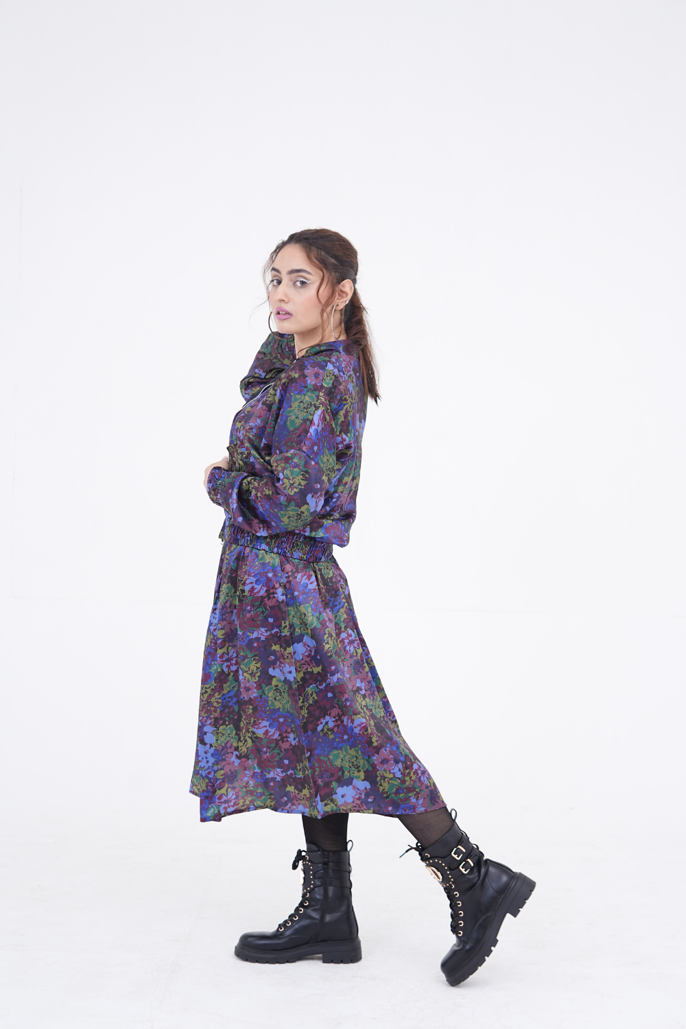 Abstract Print Shamoz Silk Set